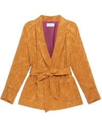 Maliparmi - Damask-Jacquard Wrap Jacket - Lyst