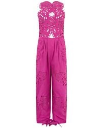 Alberta Ferretti - Butterfly-Motif Cut-Out Jumpsuit - Lyst