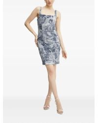 Guess - Square-Neck Printed Mini Dress - Lyst