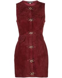 ALEXACHUNG Suède Mini-jurk - Rood