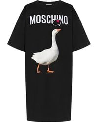 Moschino - Goose-Print T-Shirt Dress - Lyst
