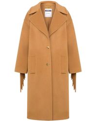 Moschino - Fringe-Detail Single-Breasted Coat - Lyst