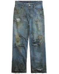 Balenciaga - Weite Jeans im Distressed-Look - Lyst