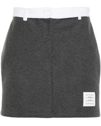 Thom Browne - Logo-Patch Mini Skirt - Lyst