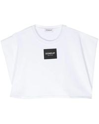 Dondup - Logo-Patch Cropped Top - Lyst