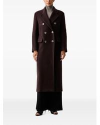 Pinko - Manteau Long À Boutonnière Croisée En Laine Mélangée - Lyst