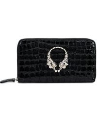 Roberto Cavalli - Croc-Effect Tiger-Motif Wallet - Lyst