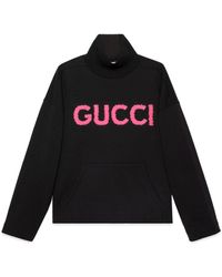 Gucci - Pull en coton à logo brodé - Lyst