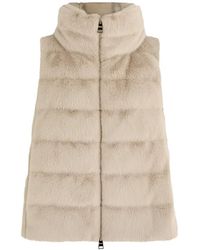 Herno - High-Neck Padded Sleeveless Jacket - Lyst