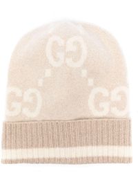 Gucci - GG Cashmere Lamé Jacquard Hat - Lyst