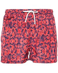 Kiton - Graphic-Print Swim Shorts - Lyst