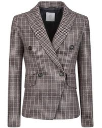 Eleventy - Houndstooth Double-Breasted Blazer - Lyst
