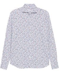 Orian - Leaf-Print Long-Sleeve Shirt - Lyst