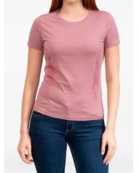 EA7 - Rhinestone-Embellished T-Shirt - Lyst