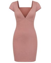 Patrizia Pepe - V-Neck Cap-Sleeve Mini Dress - Lyst