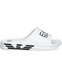 EA7 - Logo-Print Slides - Lyst