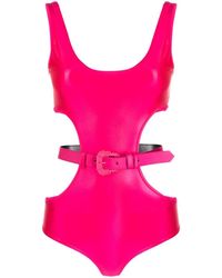 Versace - Cut-out Belted Bodysuit - Lyst