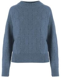 Allude - Basket-Weave Crew-Neck Sweater - Lyst
