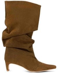 STAUD - Slouchy Pointed-Toe Boots - Lyst