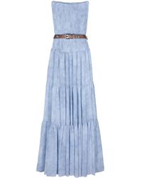 MICHAEL Michael Kors - Belted Tiered Maxi Dress - Lyst