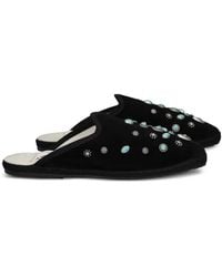 Fortela - Mules Flap En Daim - Lyst