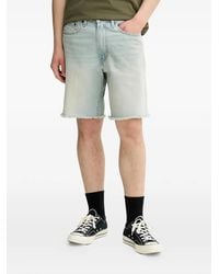 Levi's - Pride 468 Frayed-Hem Denim Shorts - Lyst
