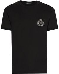 Dolce & Gabbana - Dolce & Gabbana T-Shirt With An Applique - Lyst