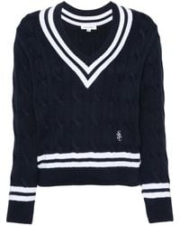 Sporty & Rich - Pull Src En Maille Torsadée - Lyst