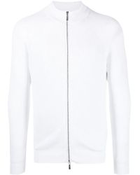 Moorer - Felpa A Coste Con Zip - Lyst