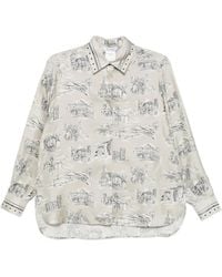 Max Mara - Patterned Buttoned Shirt - Lyst
