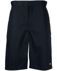 Dickies Construct Pressed-crease Cotton Bermuda Shorts - Blue