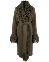 Blumarine - Fringe-Trimmed Virgin-Wool Coat - Lyst