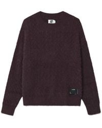 Izzue - Fuffy Knit Intarsia-Logo Sweater - Lyst