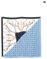 Maje - Equestrian Motif Silk Scarf - Lyst
