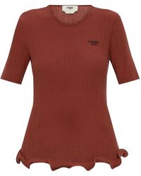 Fendi - Ruffled-Hem Top - Lyst