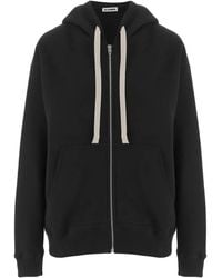 Jil Sander - Logo-Print Zip-Up Hoodie - Lyst