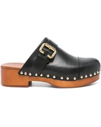 Chloé - Jeannette Leather Clogs - Lyst