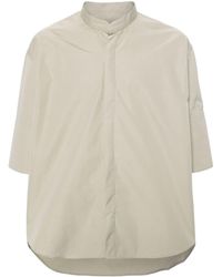 Ami Paris - Band-collar Cotton Shirt - Lyst