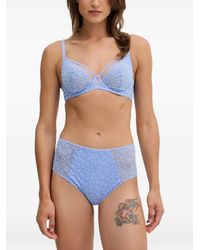 Chantelle - Leopard-Pattern Mesh-Panel Bra - Lyst