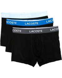 Lacoste - Set di 3 boxer con banda logo - Lyst