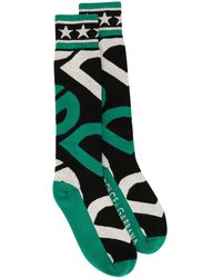 Dolce & Gabbana Socken mit Logo-Print - Grün