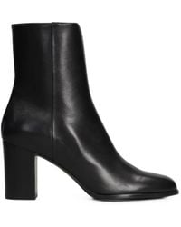 Mara Bini - Block-Heel Leather Ankle Boots - Lyst
