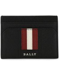 Bally - Striped Leather Cardholder - Lyst
