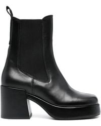 Tommy Hilfiger - Chelsea 80Mm Leather Chunky Boots - Lyst