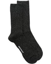Norse Projects - Speckled-Knit Branded-Footbed Socks - Lyst