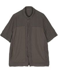 Transit - Panelled Short-Sleeve Shirt - Lyst