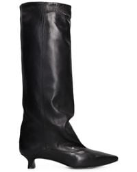 The Seller - Pointed-Toe Ruched High-Knee Boots - Lyst