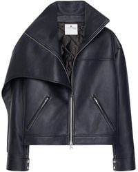 Courreges - Oversized Leather Jacket - Lyst