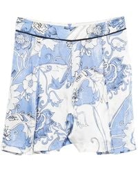 Jucca - Floral-Print Pleated-Design Shorts - Lyst