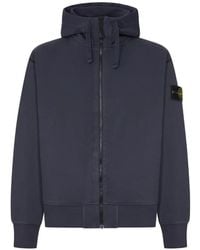 Stone Island - Logo-Patch Zip-Up Hoodie - Lyst